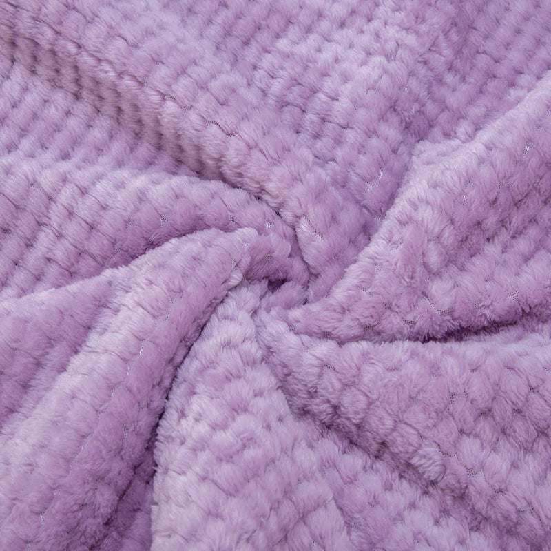 WONDER MIRACLE Fuzzy Throw Blanket, Plush Fleece Blankets for Adults, Toddler, Boys and Girls, Warm Soft Blankets and Throws for Bed, Couch, Sofa, Travel and Outdoor, Camping (40â€Ã—60â€, Lavender) - Image 2